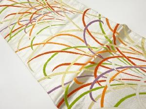 リサイクル 草模様織出し袋帯